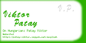 viktor patay business card
